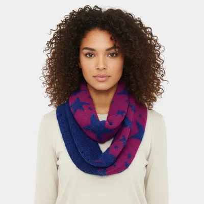 Truedames Star Pattern Infinity Sof Knit Texture Scarf In Multi