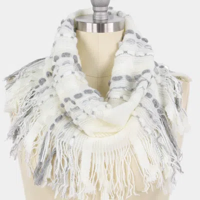 Truedames Stitch Knit Tassel Tube Scarf In Multi