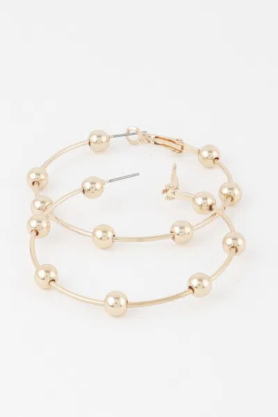 Truedames Stone Lined Hoop Earrings In Gold