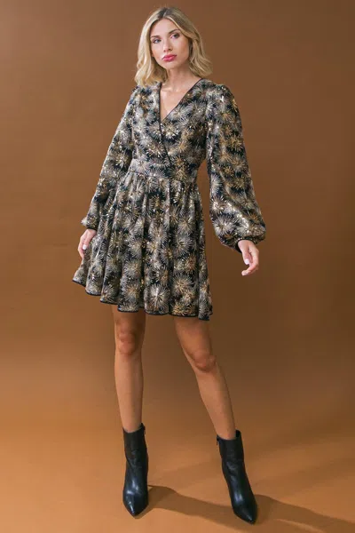 Truedames Straight To Business Sequin Mini Dress In Gray