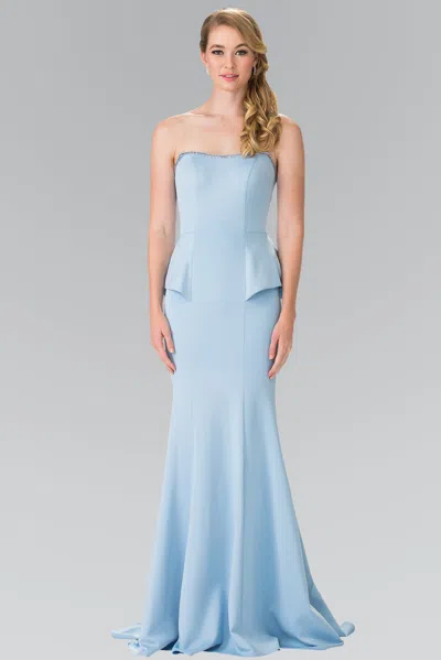 Truedames Strapless Mermaid Gown In Blue