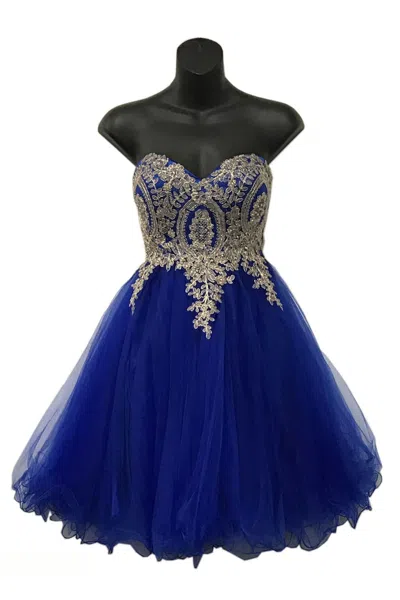 Truedames Strapless Short Homecoming Party Dress In Black