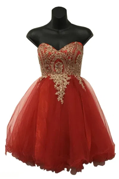 Truedames Strapless Short Homecoming Party Dress In Multi