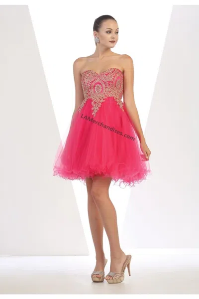 Truedames Strapless Short Homecoming Party Dress In Pink