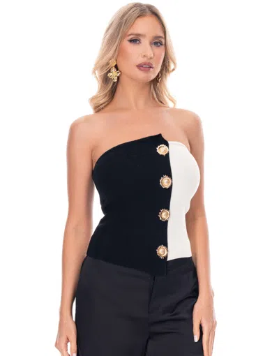 Truedames Strapless Top In Black