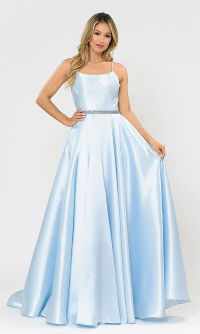 Truedames Strappy Backless A-line Dress In Blue
