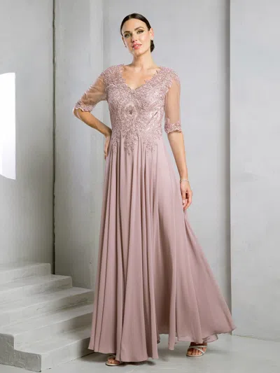 Truedames Streamlined Long Silhouette Synthetic Evening Dress In Multi