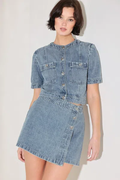 Truedames Street Muse Denim Skort In Blue
