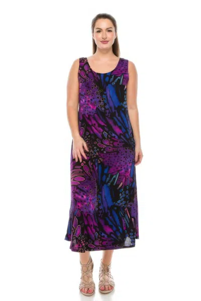 Truedames Stretchy Abstract Print Maxi Dress In Multi