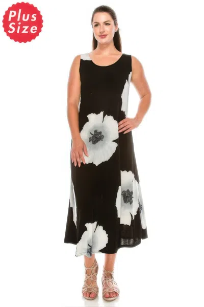 Truedames Stretchy Floral Print Maxi Dress In Gray