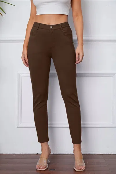 Truedames Stretchystitch Pants By Basic Bae In Brown