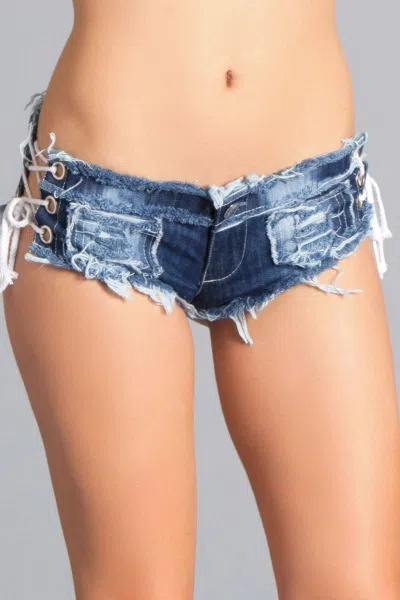 Truedames Strings Attached Shorts In Blue