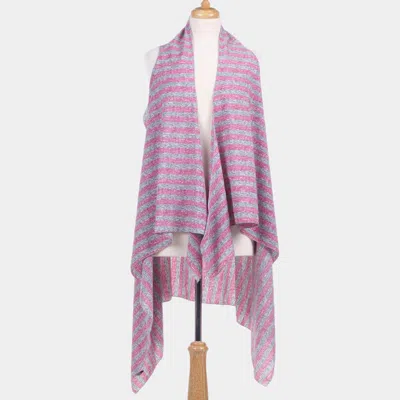 Truedames Stripe Pattern Print Vest In Purple