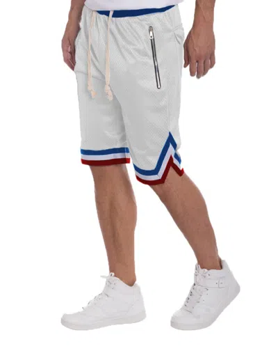 Truedames Striped Band Solid Basketball Shorts In White