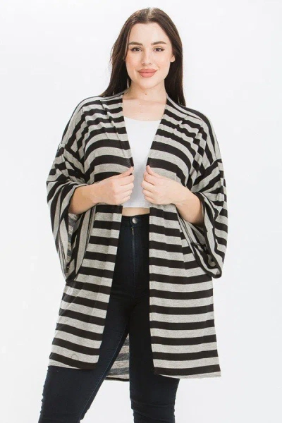 Truedames Striped, Cardigan With Kimono Style Sleeves In Multi
