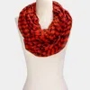 Truedames Striped Infinity Scarf In Orange