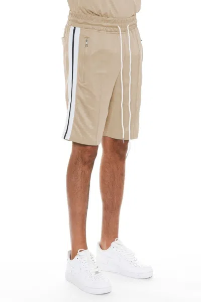 Truedames Striped Tape Shorts In Beige