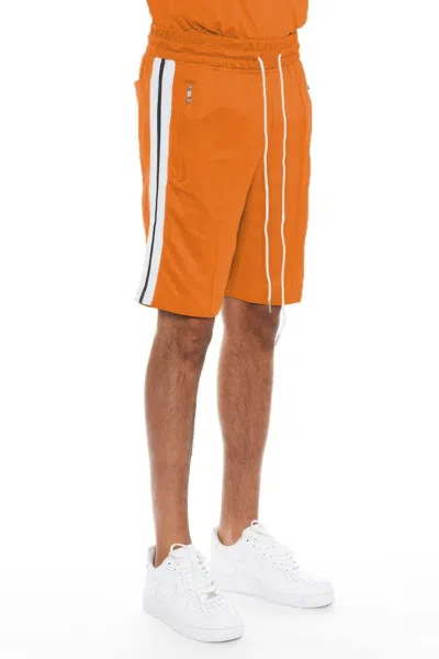 Truedames Striped Tape Shorts In Orange