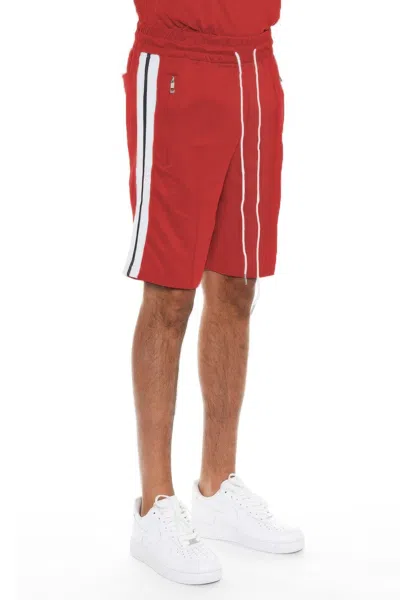 Truedames Striped Tape Shorts In Red