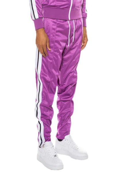 Truedames Striped Tape Track Pants In Purple