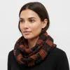 Truedames Striped Textured Knit Infinity Scarf In Brown