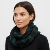 Truedames Striped Textured Knit Infinity Scarf In Green