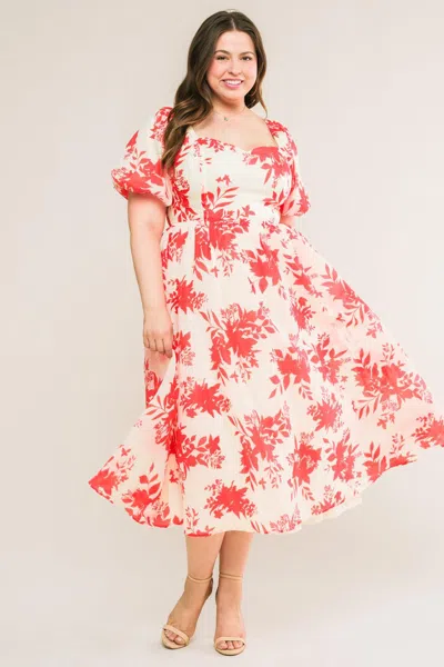 Truedames Successfully Cute Woven Midi Dress In Multi