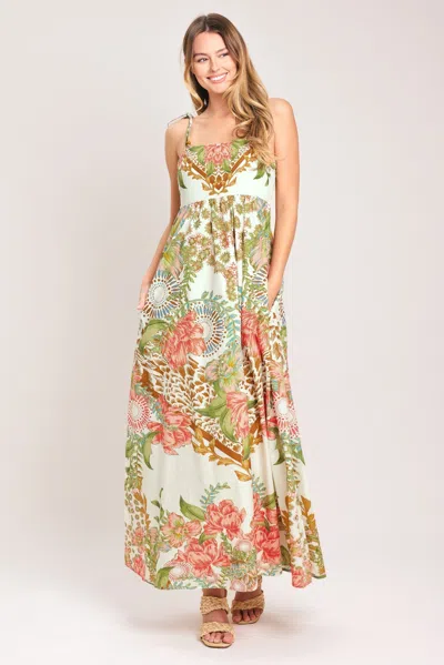 Truedames Summer Oasis Woven Ankle Dress In Multi