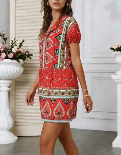 Truedames Summer Plus Size Casual Printed Romper In Multi
