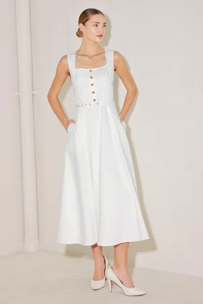 Truedames Summer Social Woven Midi Dress In White