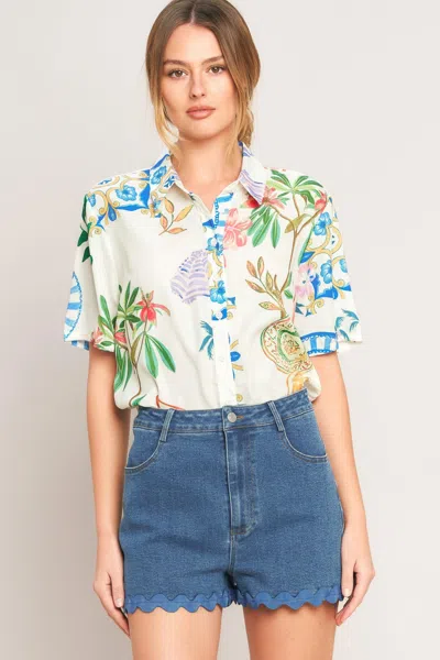 Truedames Sunny Day Denim Shorts In Blue