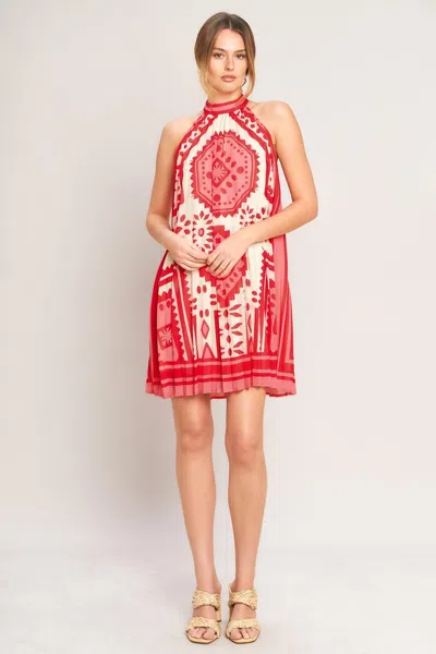 Truedames Sunset Medallion Woven Mini Dress In Multi