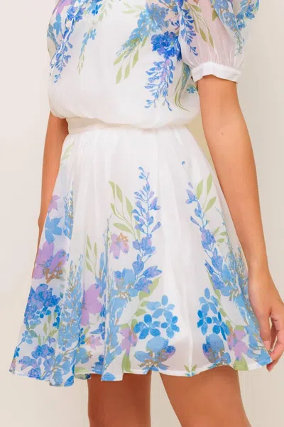 Truedames Sunset Sail Woven Mini Full Skirt In White