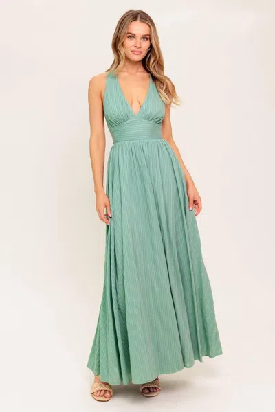 Truedames Sunshine On My Mind Sage Woven Maxi Dress In Multi