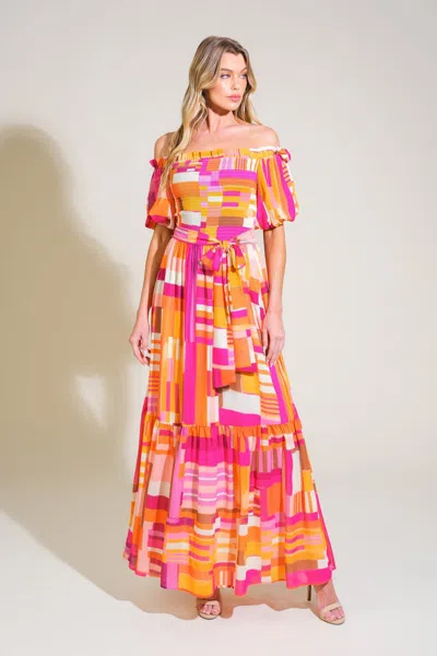 Truedames Sunshine Squeeze Woven Maxi Dress In Multi