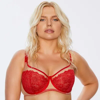 Truedames Supportive Full Bust Lace Bra In Multi