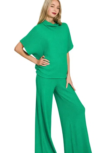 Truedames Sweater Mock Neck Top & Long Pants Set In Multi