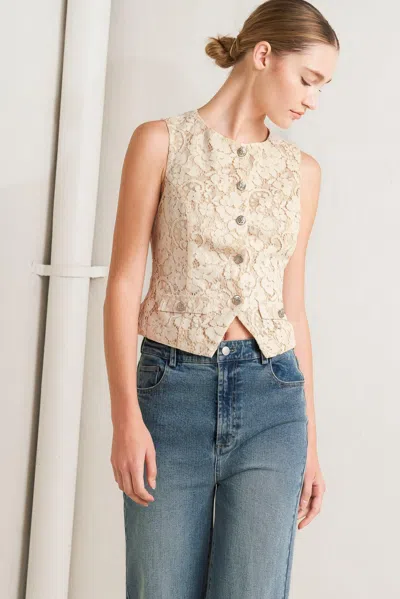 Truedames Sweet But Strong Woven Vest In Multi