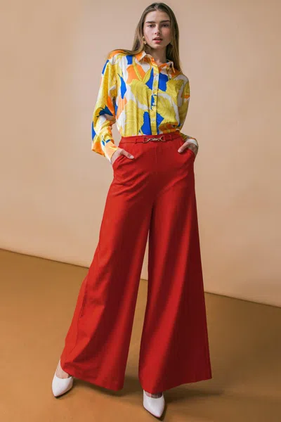 Truedames Sweet Feelings Woven Pants In Red