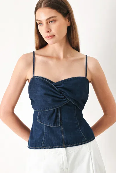 Truedames Sweet Kiss Denim Top In Blue