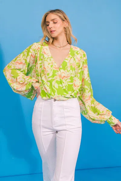 Truedames Sweet Nothings Woven Bodysuit In Green