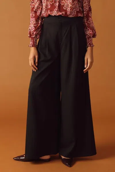 Truedames Sweet Reminiscence Woven Wide Leg Pants In Black