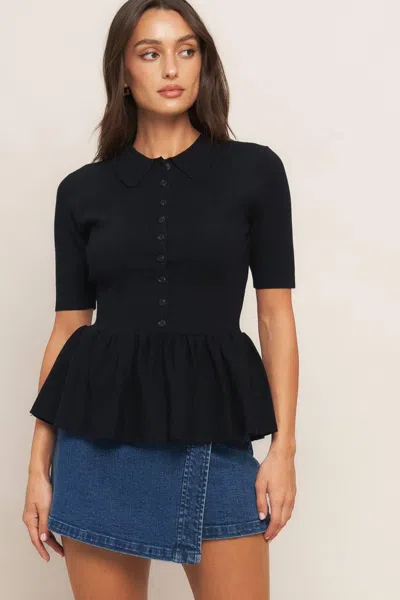 Truedames Sweet Serenade Black Woven Top