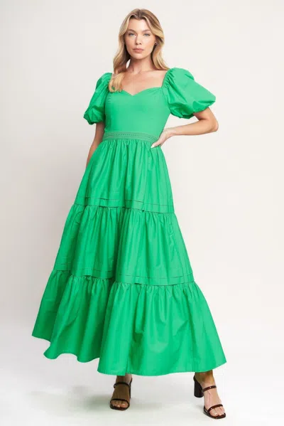 Truedames Sweet Verdant Woven Maxi Dress In Green