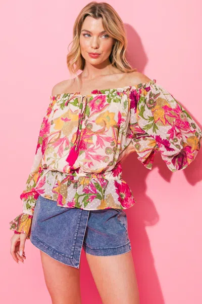Truedames Sweetest Escape Woven Top In Multi