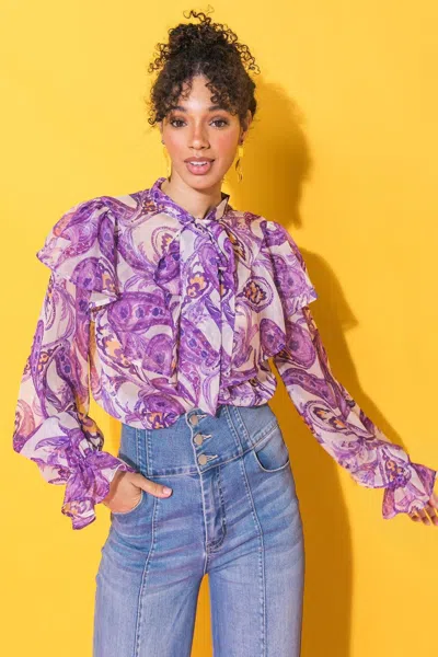 Truedames Sweetest Hello Woven Top In Multi