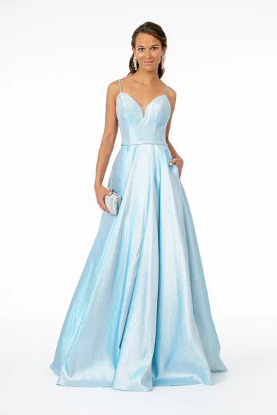 Truedames Sweetheart Neckline Formal Gown In Blue