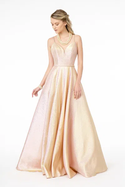 Truedames Sweetheart Neckline Formal Gown In Brown