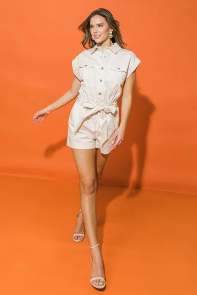 Truedames Symphony Woven Romper In White