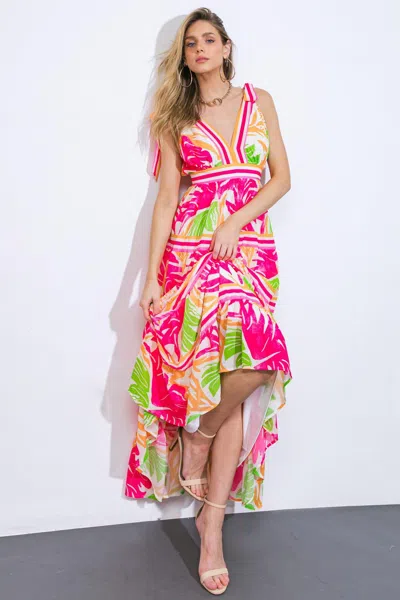 Truedames Take The Trails Woven Maxi Dress In Multi